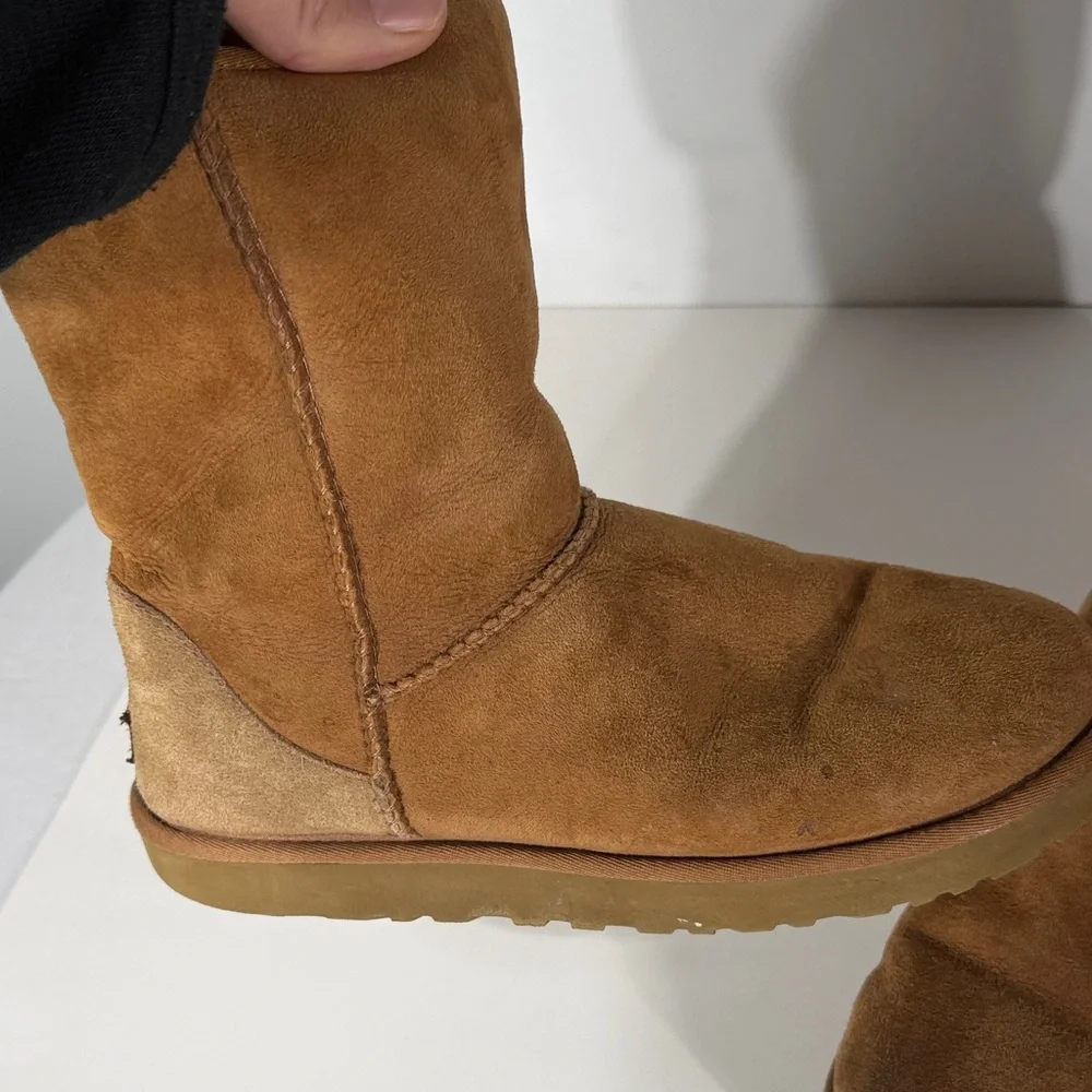 Men's Classic Suede Shearling Boots - Chestnut Brown